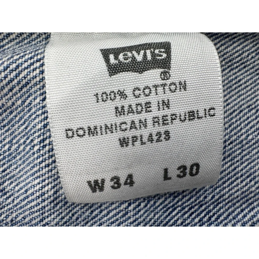 Vintage Levi's 501xx Dead Stock 34x30 Jeans Mens Button Fly Blue‎ New Bat Wing